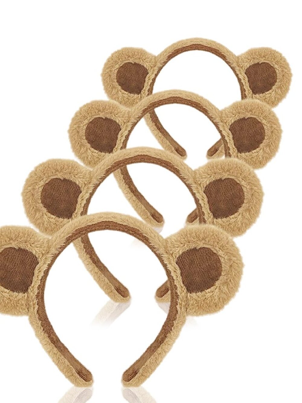 Brown Bear Ears Cute Headband Fluffy Hairband Animal Head Wear for Party Celebra